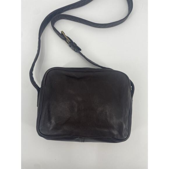 Vintage Ralph Lauren Collection Brown Leather Camera Shoulder Bag Crossbody 90s - Picture 7 of 13